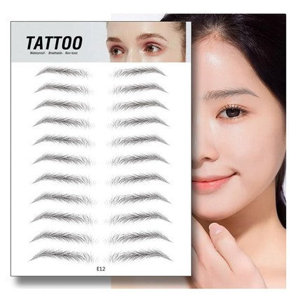 Waterproof 6D Eyebrow Tattoo Semi-Permanent Embroidery Natural Long Lasting Fake Eyebrow