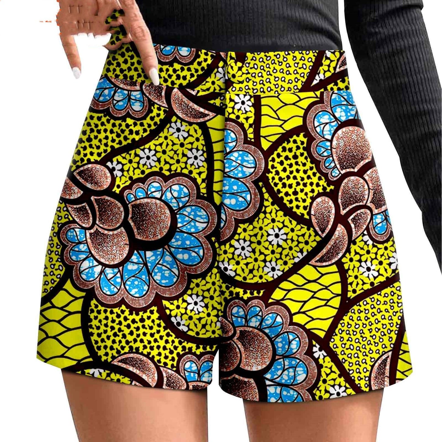 African Duplex Printing Batik Shorts