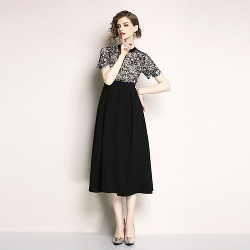 The same high-end lace short sleeve