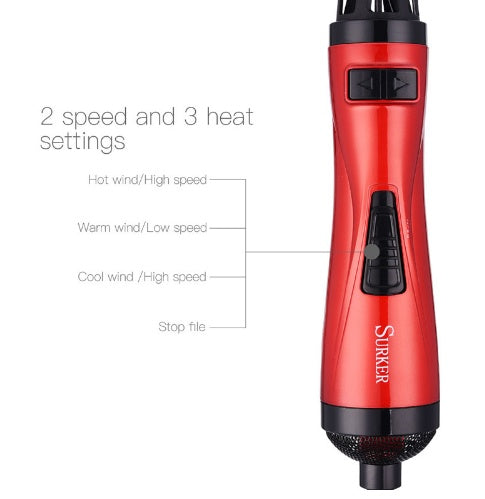 Professional Hair Dryer Rotary Brush Machine 2 in 1 Multifunction Hair Curler Curling Iron Wand Styling Tools