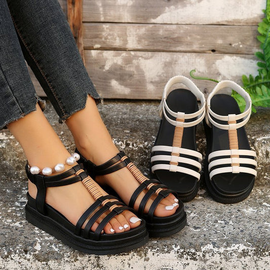 Wedge Platform Increased Plus Size Size 43 Sandals