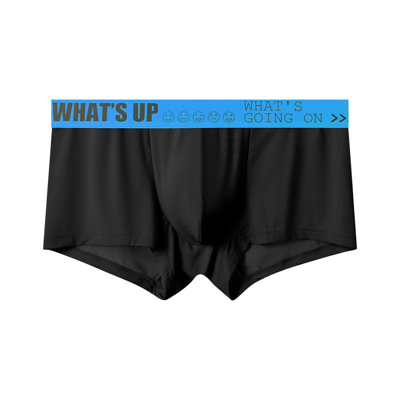 Men's Thin Ice Silk Mid-rise Boxers Briefs