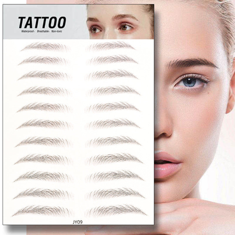 Waterproof 6D Eyebrow Tattoo Semi-Permanent Embroidery Natural Long Lasting Fake Eyebrow