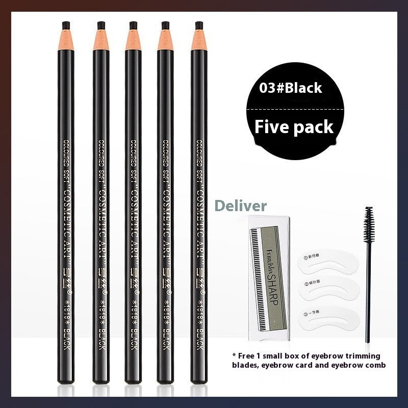 Line Drawing Waterproof Sweat-proof Non-fading Brushed Natural Eyebrow Pencil