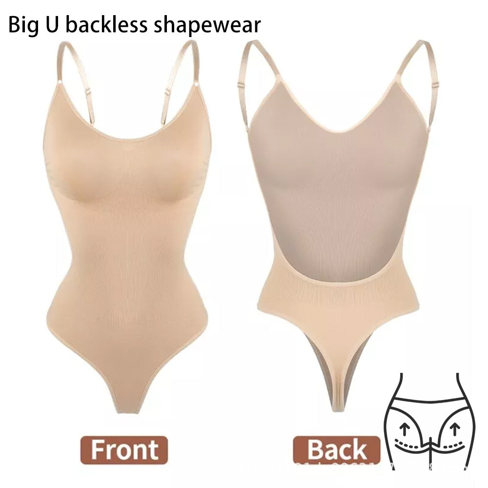 Plus Size One-piece Seamless Backless Shapewear