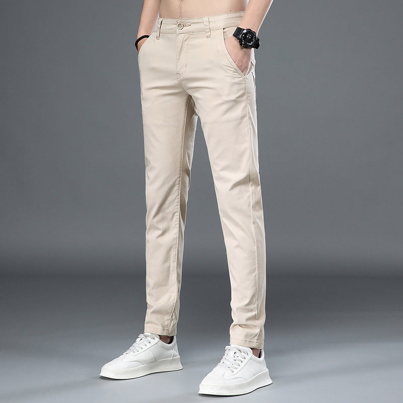 Business Casual Elastic Loose Straight Slim Fit Suit Pants