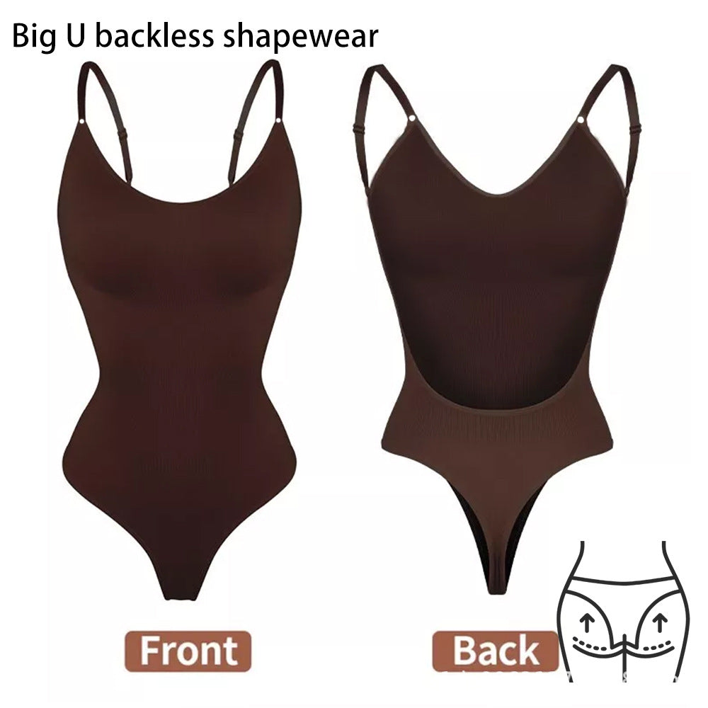 Plus Size One-piece Seamless Backless Shapewear