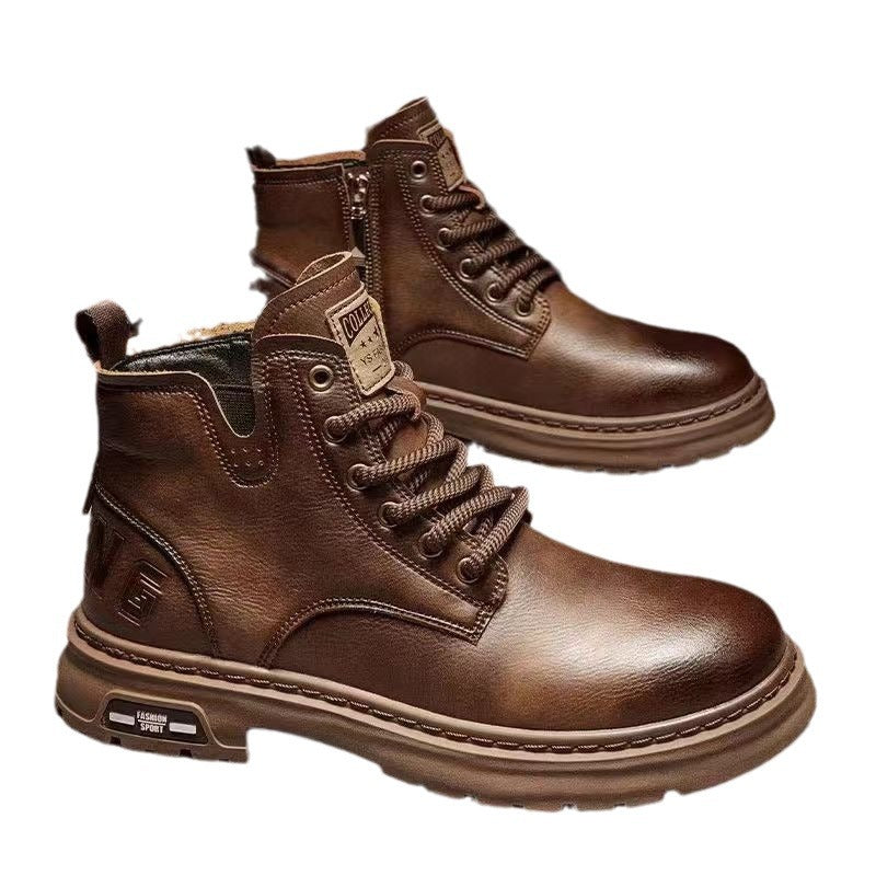 Retro British Style Work Ankle Boots Male