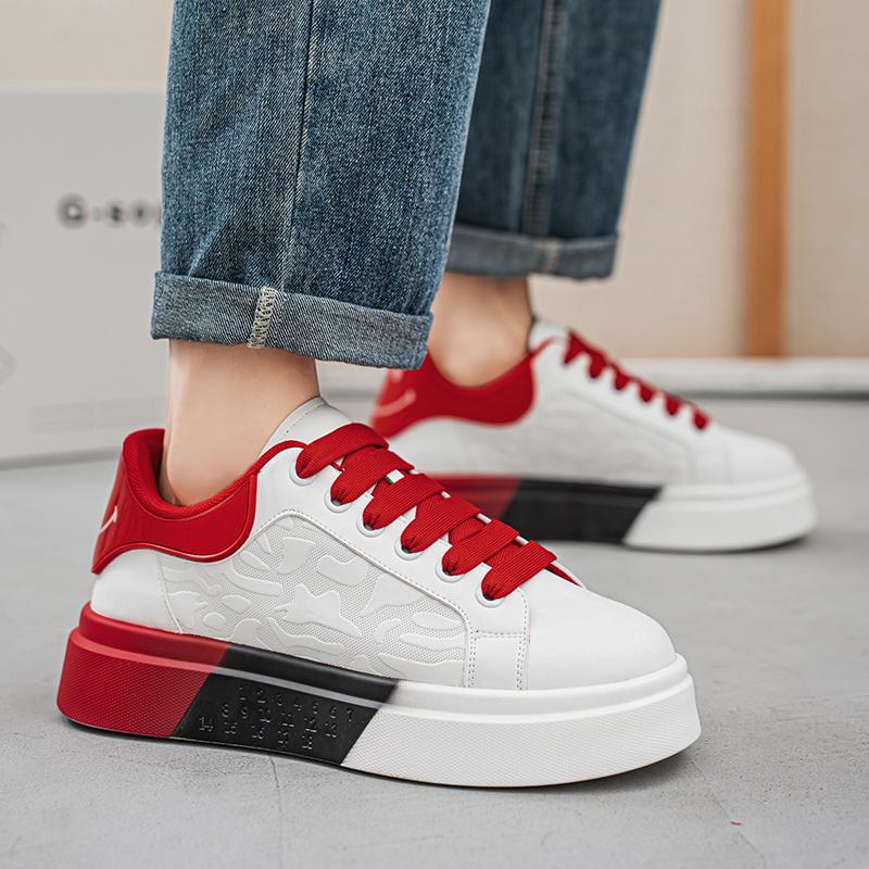 Trendy Platform White Shoes Casual Sports Men