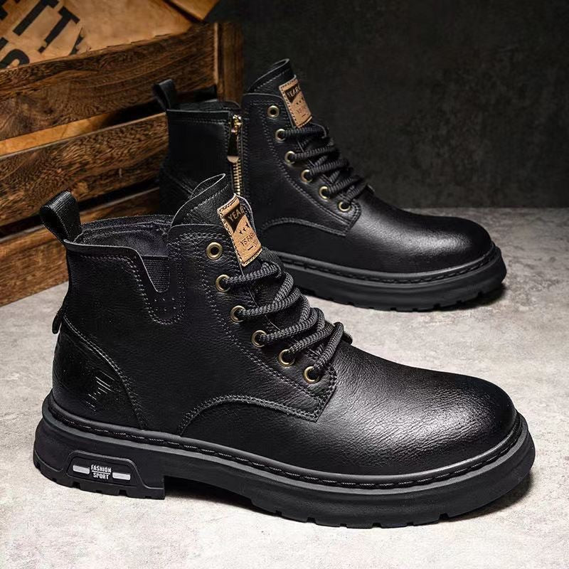 Retro British Style Work Ankle Boots Male