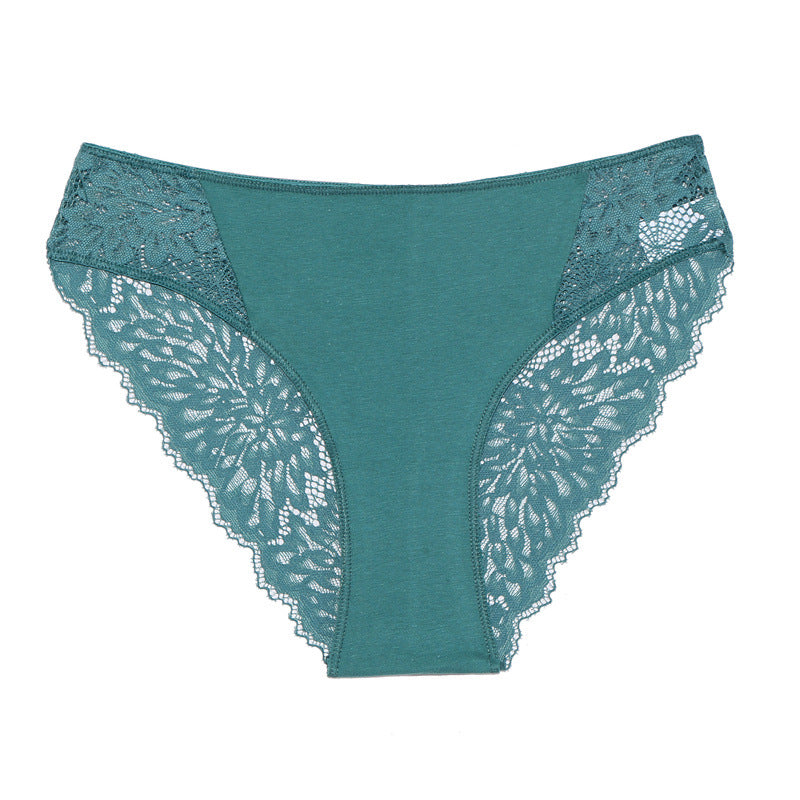 Women's Cotton Lace Stitching Briefs