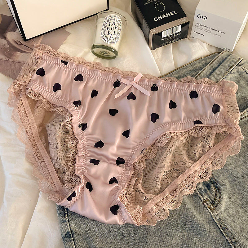 Fashion Heart-shaped Lace Underwear For Women