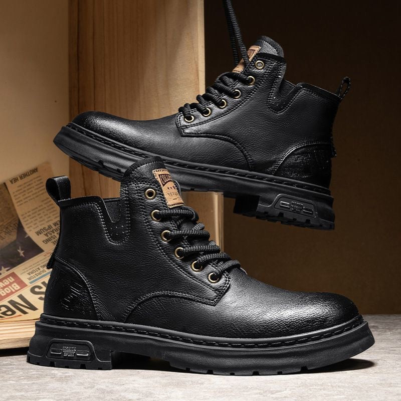 Retro British Style Work Ankle Boots Male