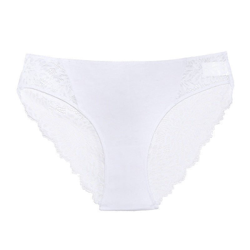 Women's Cotton Lace Stitching Briefs