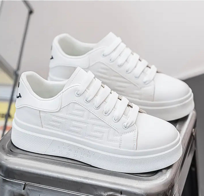 Trendy Platform White Shoes Casual Sports Men