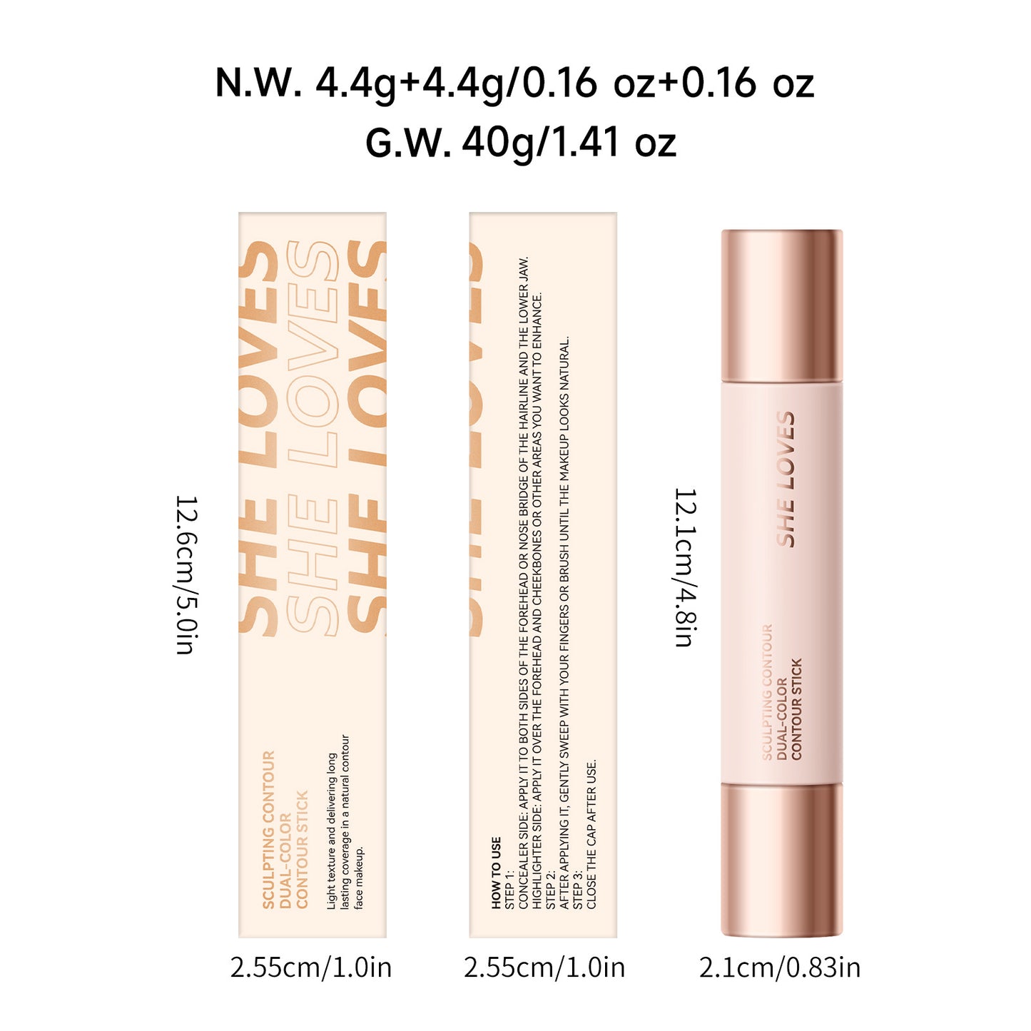 Double-headed Contour Stick Highlight Brightening