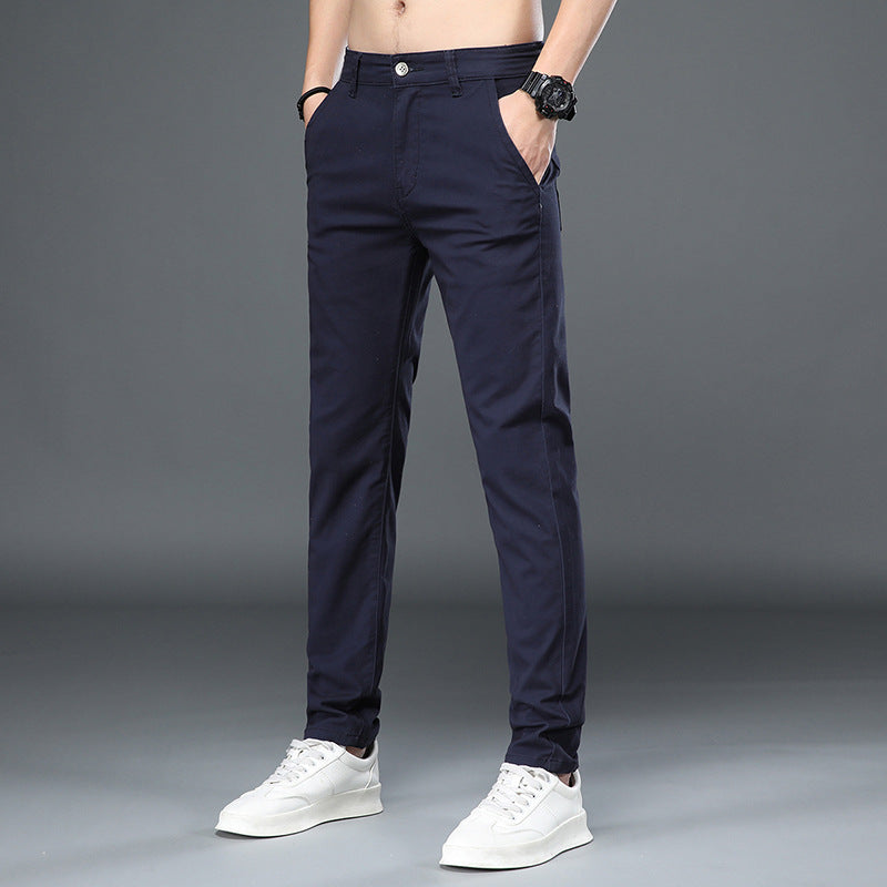 Business Casual Elastic Loose Straight Slim Fit Suit Pants