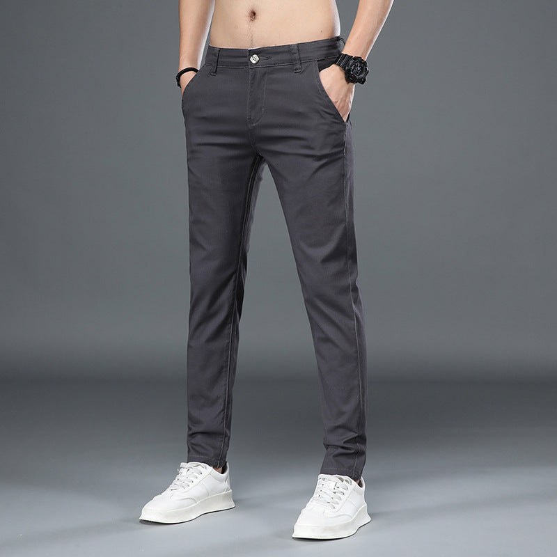 Business Casual Elastic Loose Straight Slim Fit Suit Pants