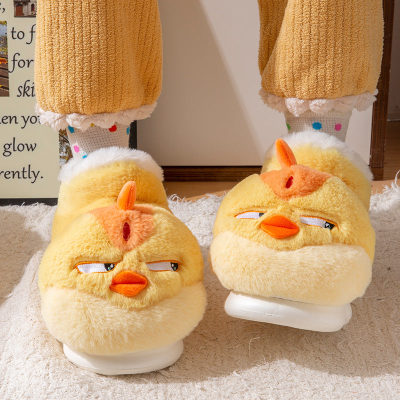 Cute Room Inner Wear Cotton-padded Shoes With Velvet