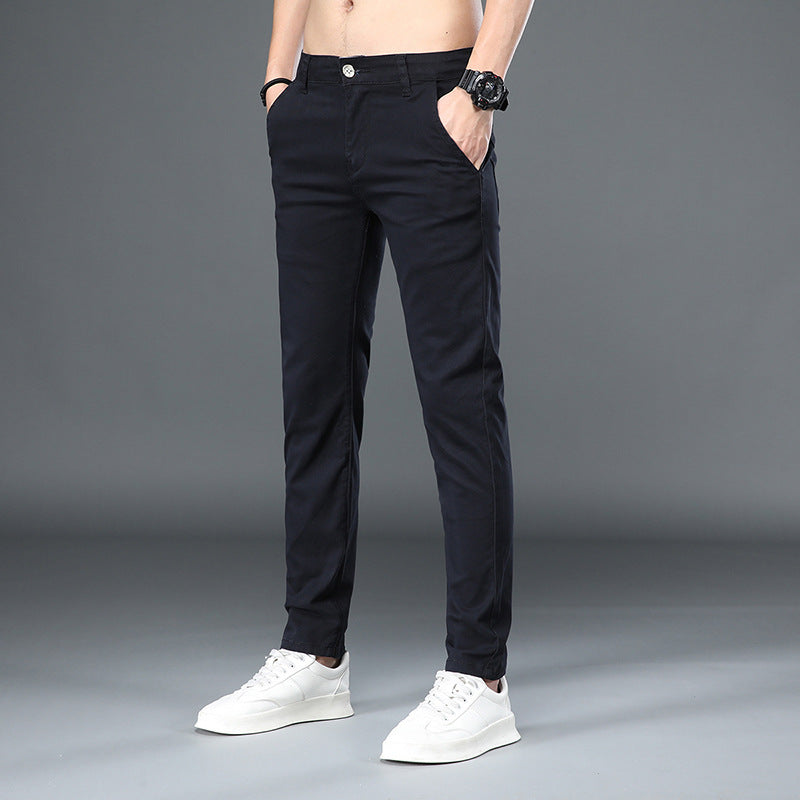 Business Casual Elastic Loose Straight Slim Fit Suit Pants