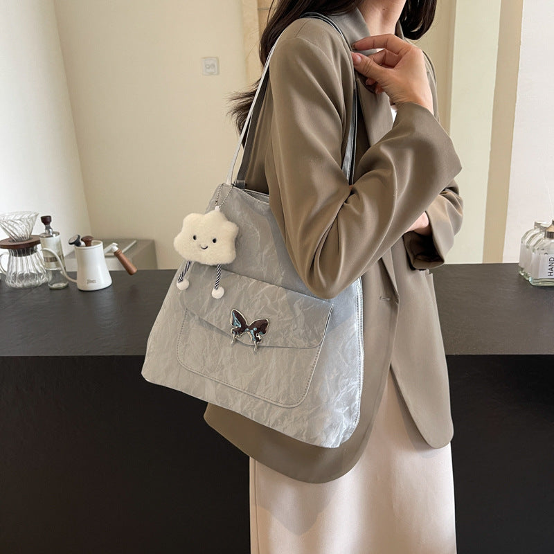 Cartoon Casual Solid Color Leather Shoulder Bag