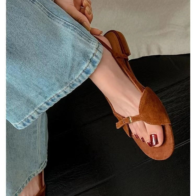 Casual Solid Color Round Toe Solid Color Women's Sandals