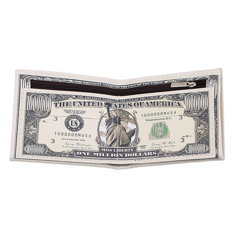 Creative Short Print Pattern USD Short Wallet