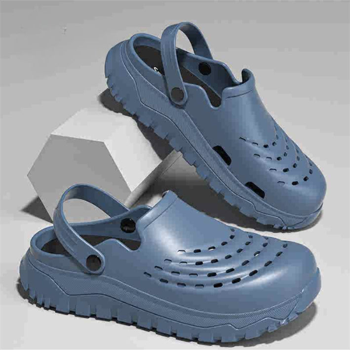 Closed-toe Slippers Outdoor Summer Platform Height Increasing Non-slip Fashion Hole Shoes For Men And Women