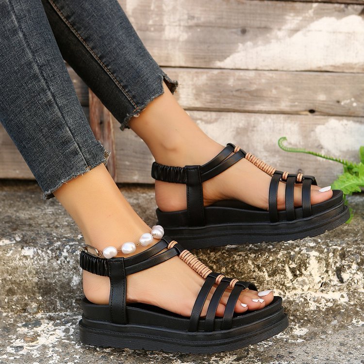 Wedge Platform Increased Plus Size Size 43 Sandals