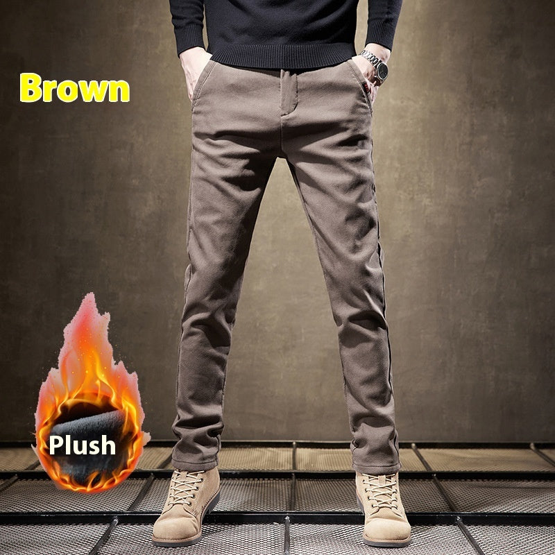 Slim Fit Straight Trend All-match Business Trousers Thick