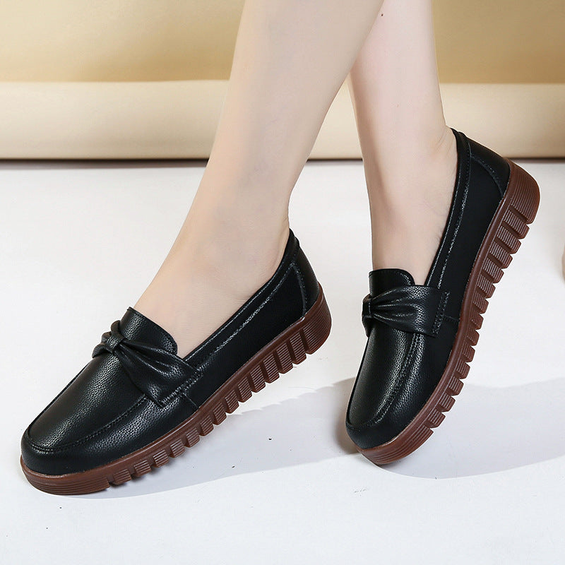 Women's Soft Bottom Soft Surface Comfort And Casual Flat Shoes