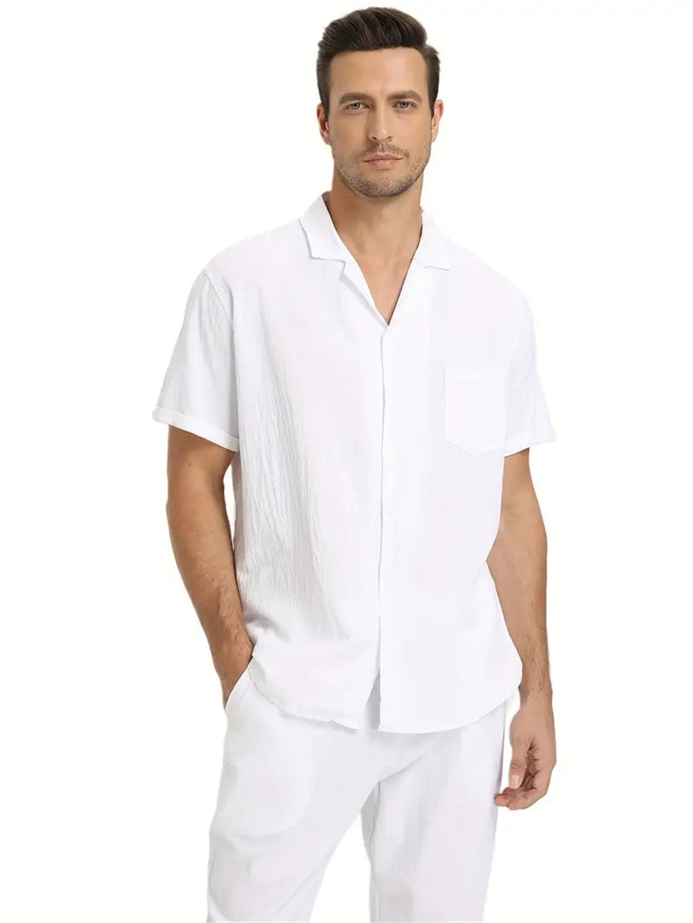 Men's Fashion Casual Exercise Short Sleeve Suit