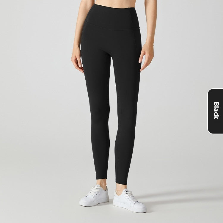 High Waist Belly-contracting Warm Sports Tights For Women