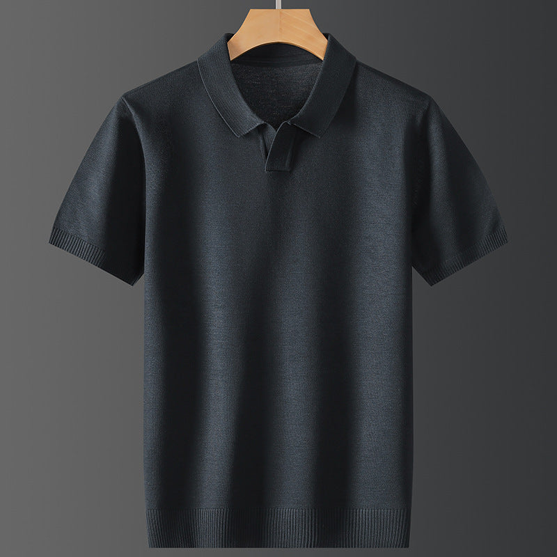 Fall Winter Men Short-sleeved Trendy Polo Shirt