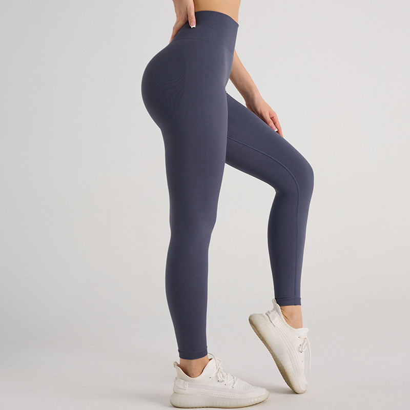 Outdoor V-waist Peach Hip Raise Seamless Sports Leggings