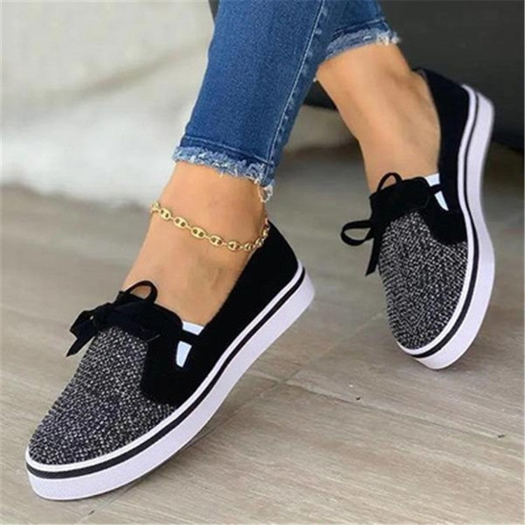 Fall New Flat Shoes Female Low Top Shallow Mouth