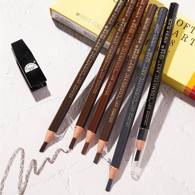 Line Drawing Waterproof Sweat-proof Non-fading Brushed Natural Eyebrow Pencil