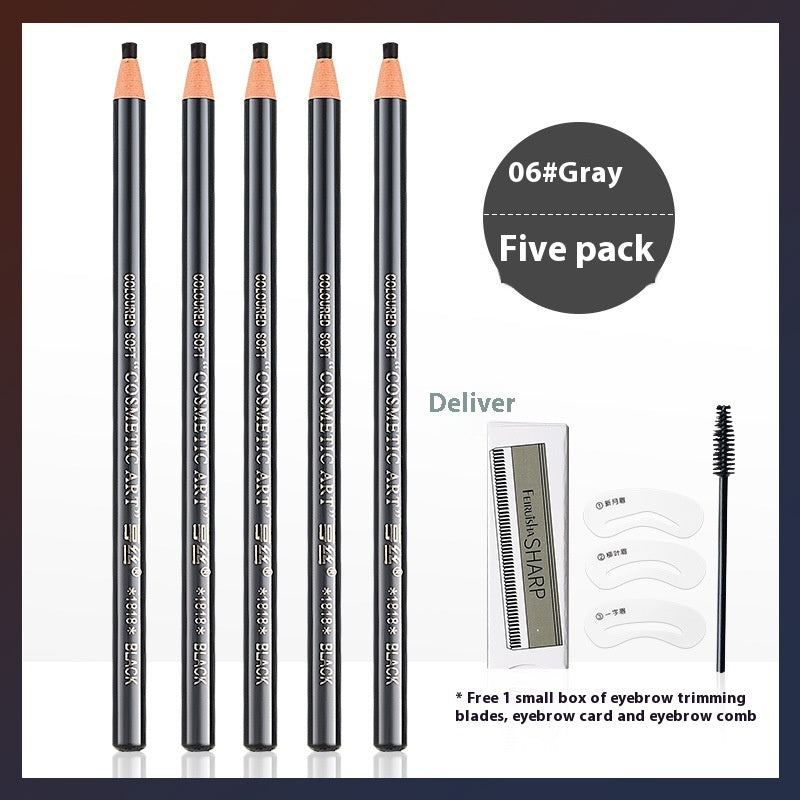 Line Drawing Waterproof Sweat-proof Non-fading Brushed Natural Eyebrow Pencil