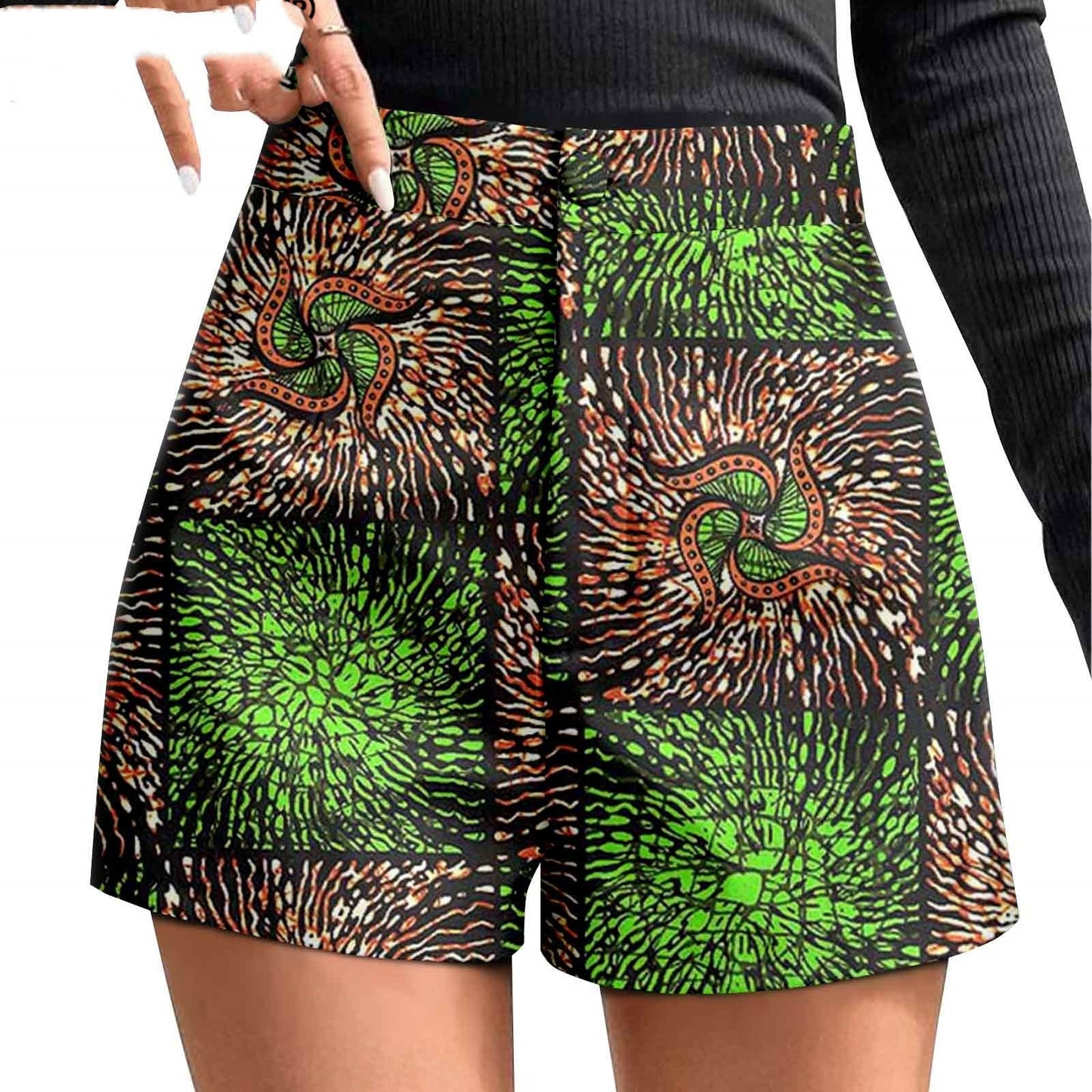 African Duplex Printing Batik Shorts